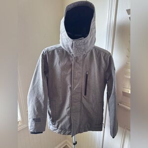 Hollister Charcoal and Black All-Weather Collection Jacket